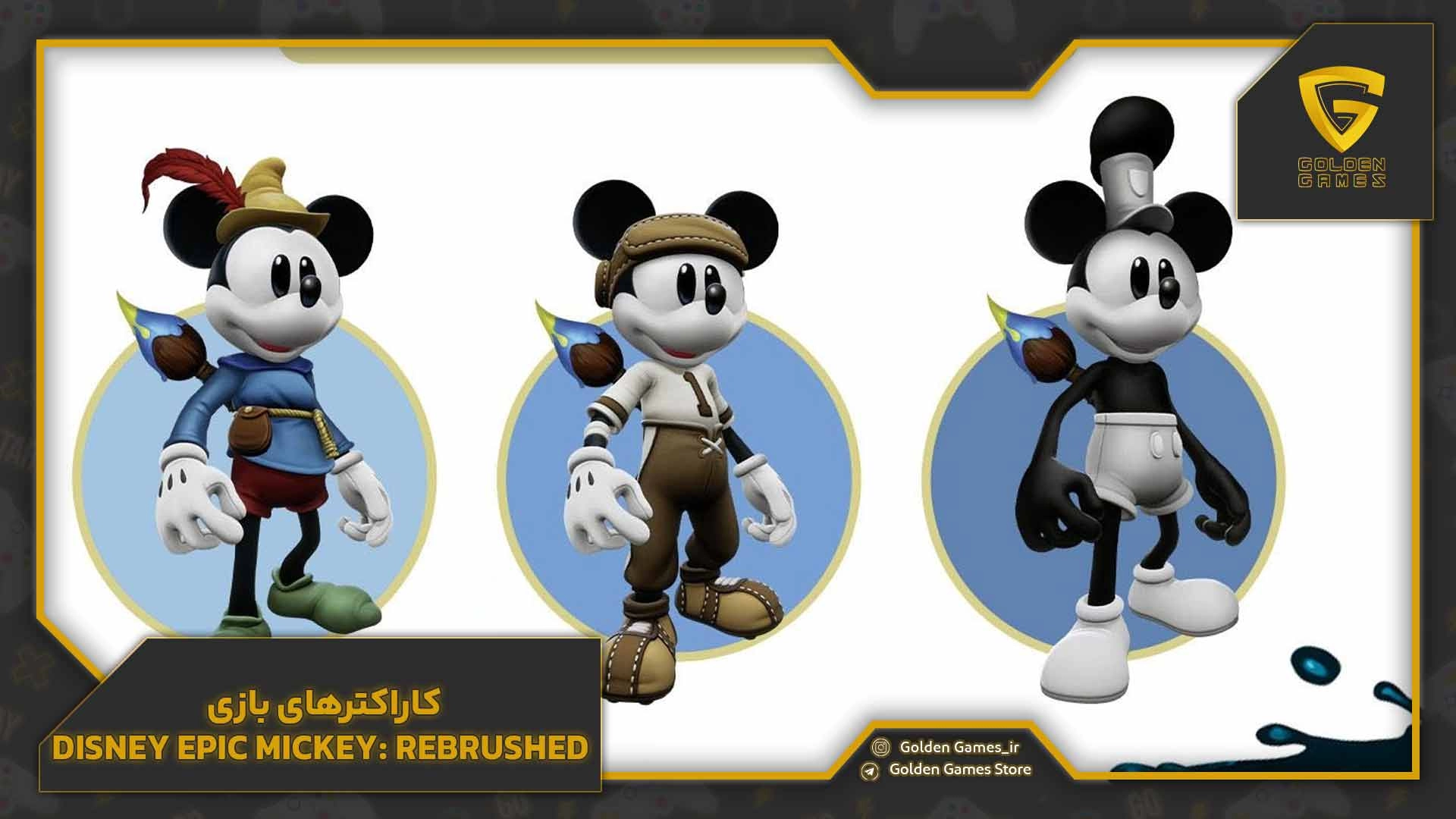 کاراکترهای بازی Disney Epic Mickey: Rebrushed