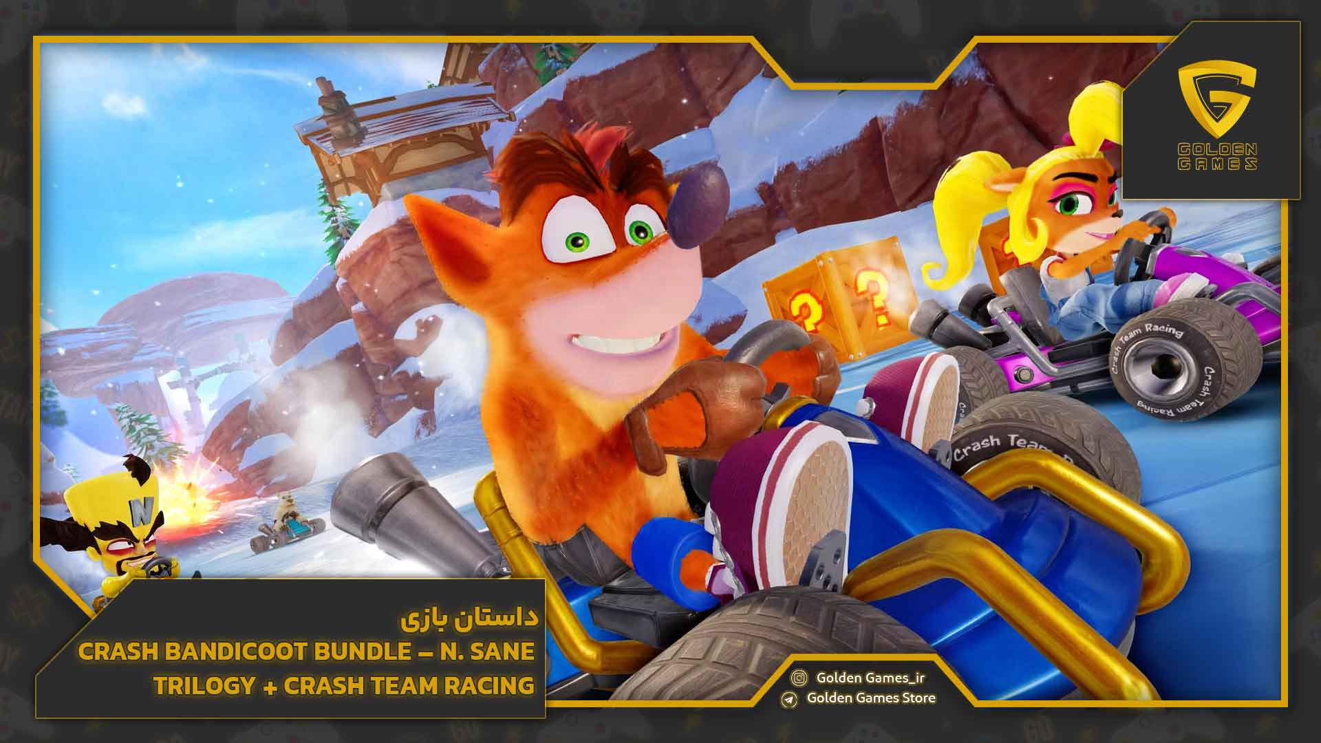 داستان بازی Crash Bandicoot Bundle – N. Sane Trilogy + Crash Team Racing